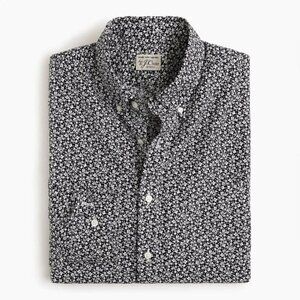 NWT J. Crew Men's Secret Wash Floral Print Button Up Stretch Cotton Shirt XL